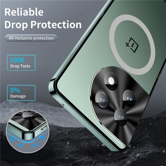 A-One Brand - OnePlus 11 5G Mobilskal Magsafe Metall - Grön