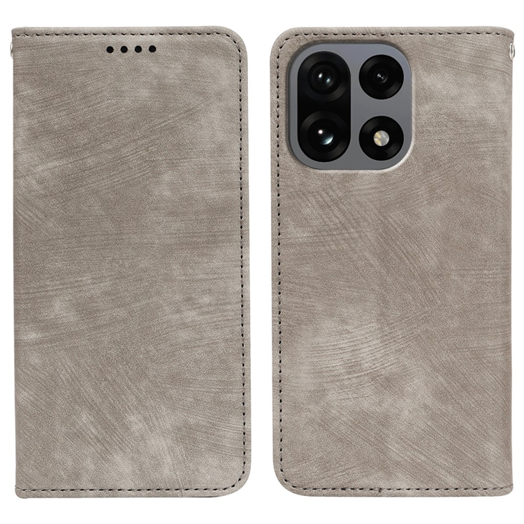 OnePlus 15 Plånboksfodral Strong Striped Läder (Grå) | 2353 | AlltMobil