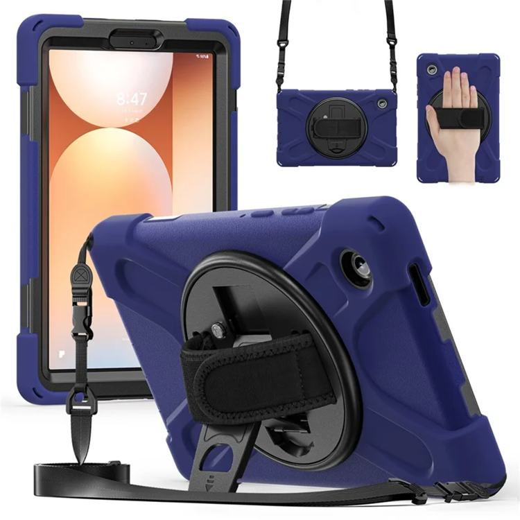 Galaxy Tab A11 Mobilskal Kickstand Silikon Axelrem (Marinblå) | 2353 | AlltMobil