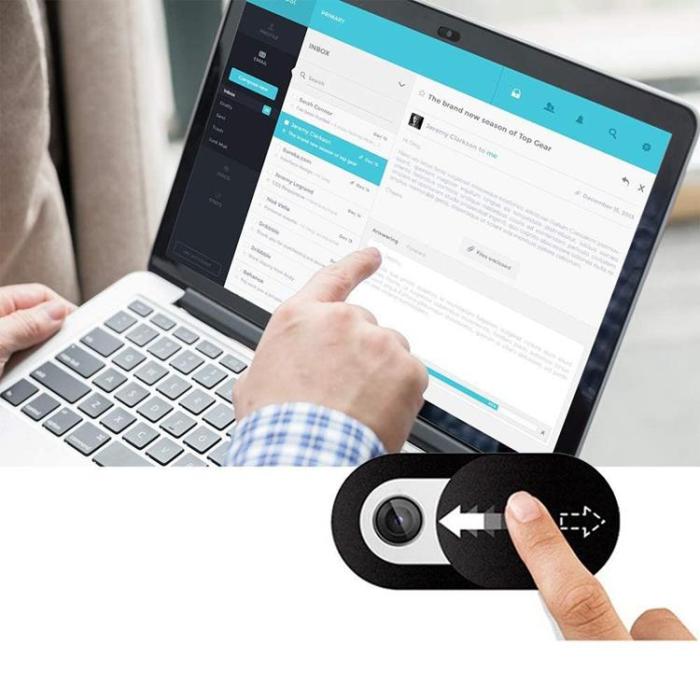 Tech-Protect - [3-Pack] Tech-Protect Sliding Webcam Cover Fit Plus - Svart