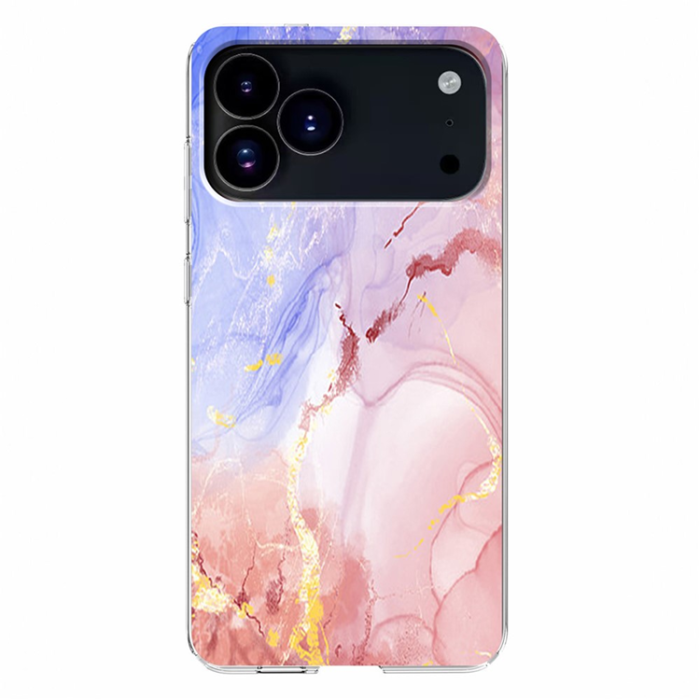 A-One Brand - iPhone 17 Pro Mobilskal Marble Pattern Printing Soft - Rosa