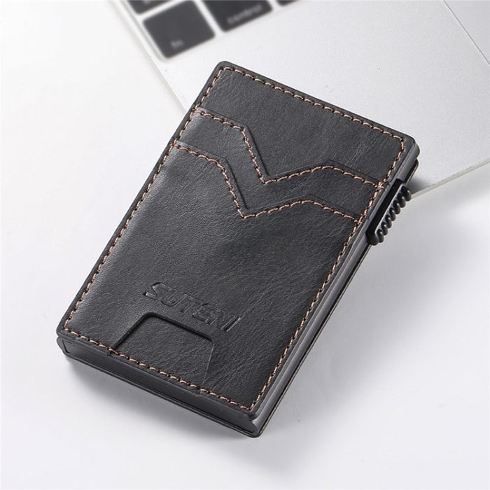 SUTENI - SUTENI Korthållare Automatiskt Pop-Up Double-Sided Waxy Texture