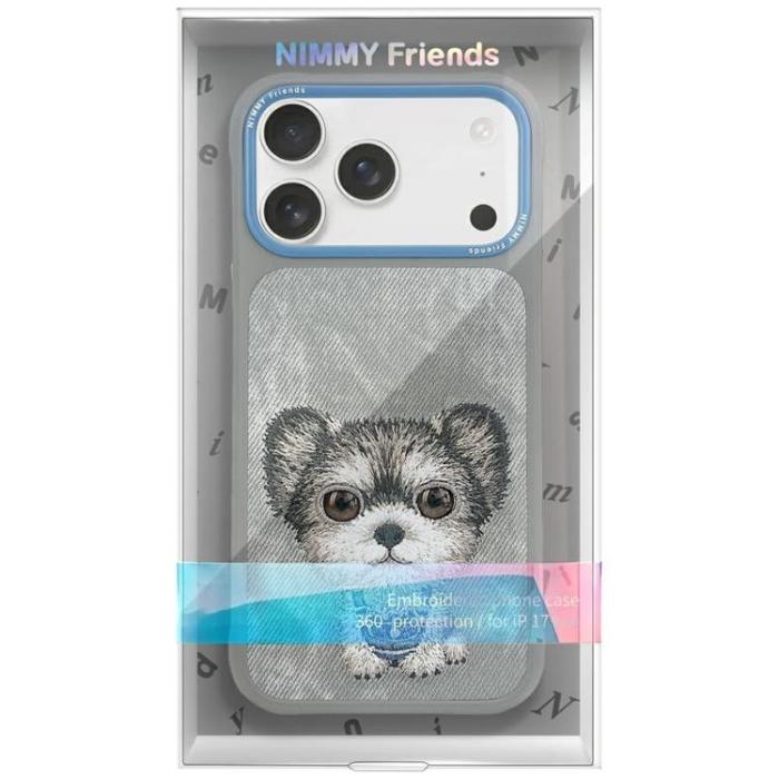 NIMMY - Nimmy iPhone 17 Pro Mobilskal Big Eyed Pet 2.0 Dog - Grå