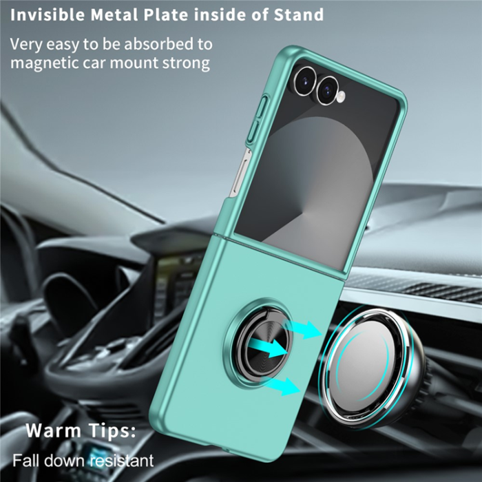 A-One Brand - Galaxy Z Flip 7 Mobilskal Rotatable Ring Kickstand