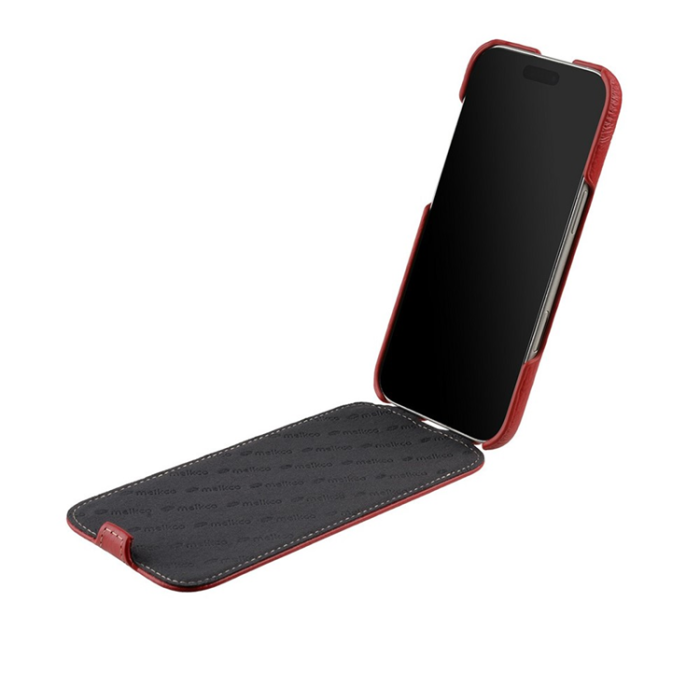 Melkco - MELKCO iPhone Air Mobilskal MagSafe Äkta Läder+PC - Röd