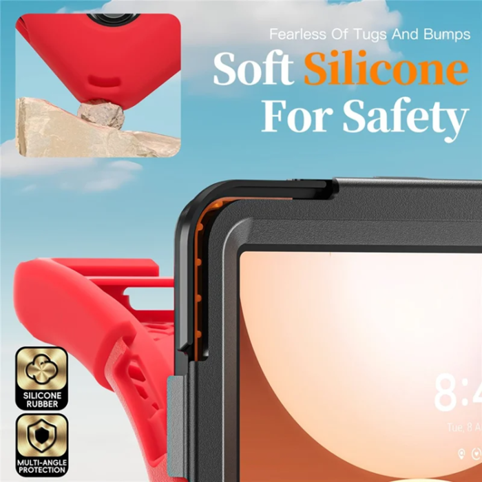 A-One Brand - Galaxy Tab A11 Plus Mobilskal Kickstand Silikon Axelrem