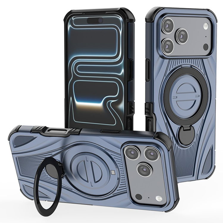 iPhone 17 Pro Mobilskal MagSafe Rotating Kickstand Shockproof - Blå (Blå) | 2353 | AlltMobil