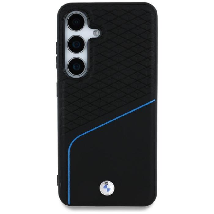BMW - BMW Galaxy S25 Mobilskal MagSafe Läder Textured & Smooth - Svart