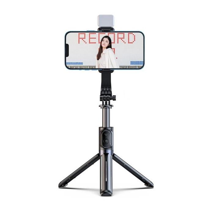 A-One Brand - Selfie Stick Folding Stand Bluetooth med Remote Control - Svart