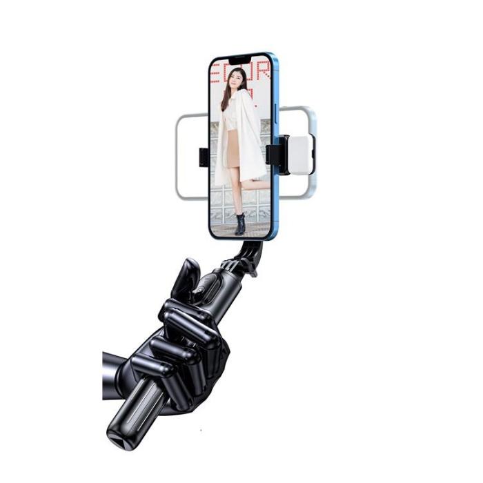 A-One Brand - Selfie Stick Folding Stand Bluetooth med Remote Control - Rosa