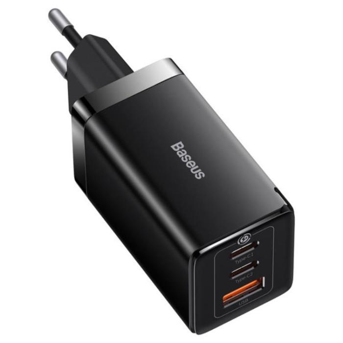 BASEUS - Baseus Väggladdare 65W USB/2xUSB-C USB-C Kabel 100W - Svart