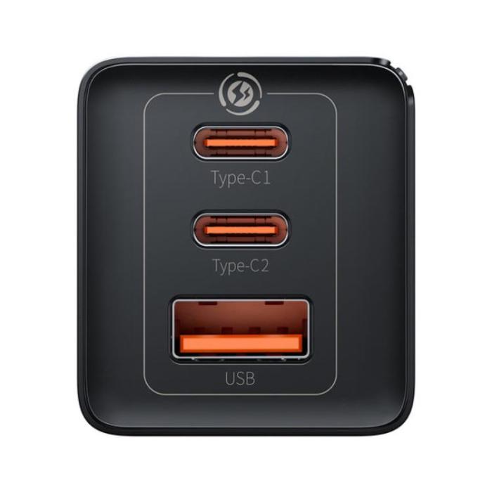 BASEUS - Baseus Väggladdare 65W USB/2xUSB-C USB-C Kabel 100W - Svart