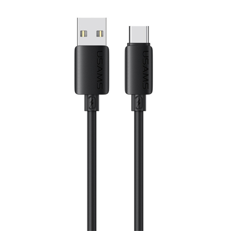USAMS USB-A till USB-C Kabel 3A 1m Silikon U98 - Svart