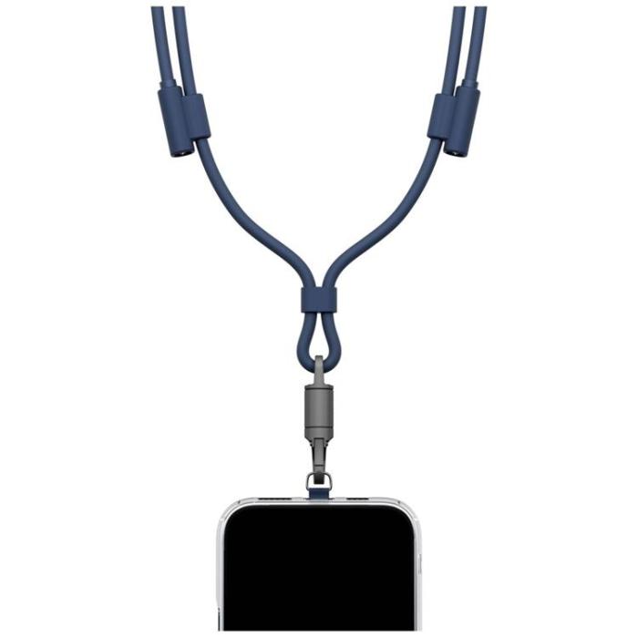 ENERGEA - ENERGEA USB-C till USB-C 240W Kabel 1.5m Lanyard Lasso - Blå