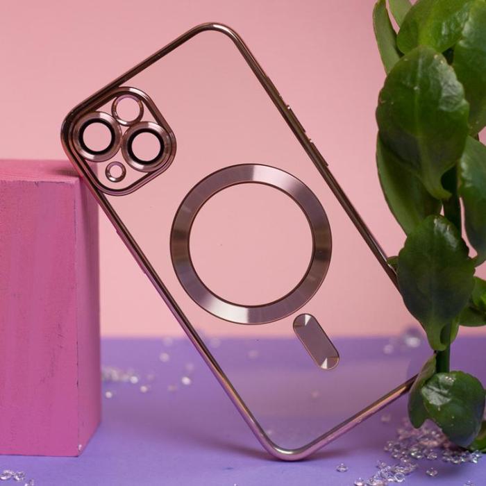 OEM - iPhone 16e Mobilskal MagSafe Color Chrome - Rose guld