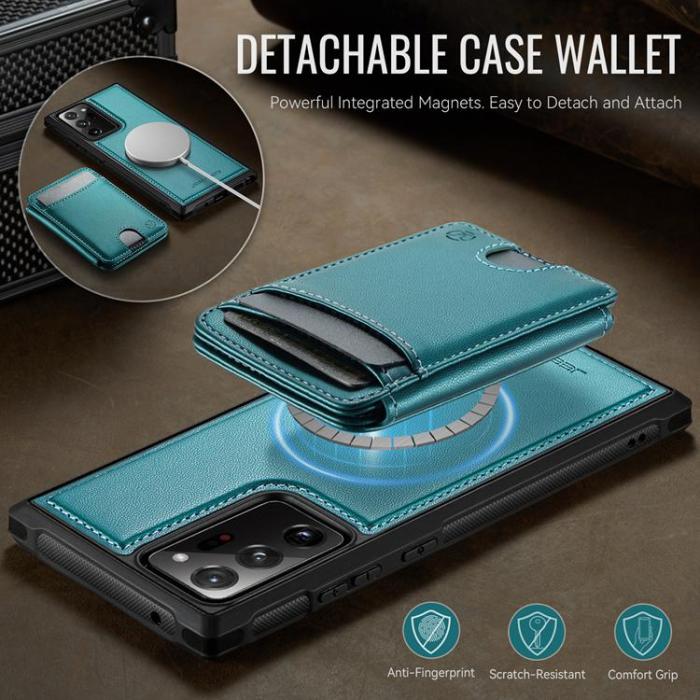 OEM - JEEHOOD Samsung Galaxy Note20 Ultra Fodral KonstLäder - Blå