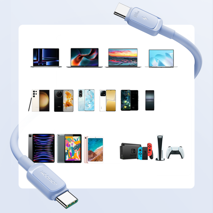 Joyroom - Joyroom USB-C till USB-C kabel 100W 1.2m - Blå