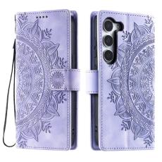 OEM - Samsung Galaxy S26 Pl&aring;nboksfodral Imprinted Totem Konstl&auml;der - Lila