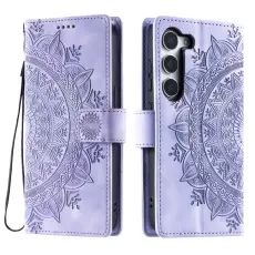 OEM - Samsung Galaxy S26 Pl&aring;nboksfodral Imprinted Totem Konstl&auml;der - Lila