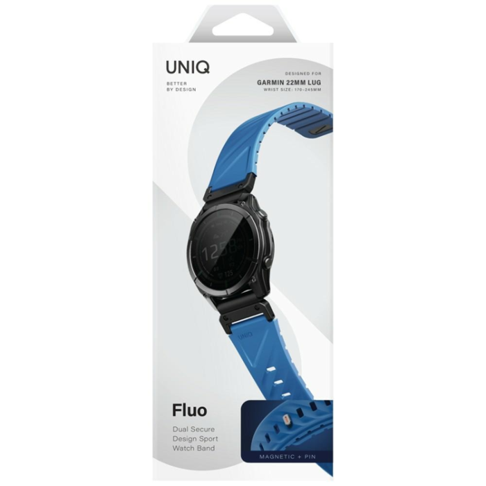UNIQ - Uniq Armband För Garmin Watch (22mm) Fluo X - Blå