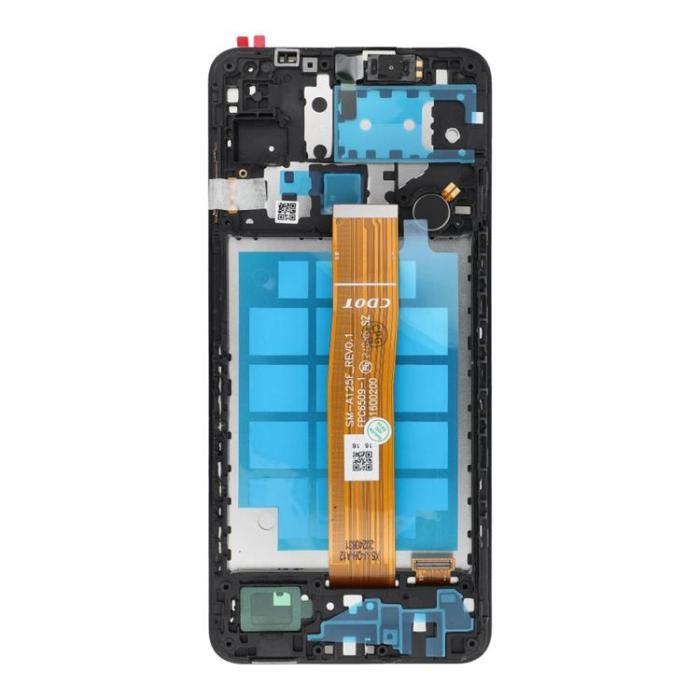 SpareParts - Galaxy A12 Skärm med LCD-display A125 OEM Ram med Komponenter