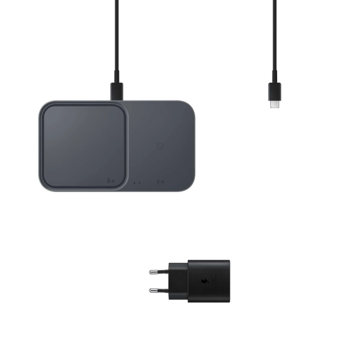 Samsung - Samsung 15W Trådlös Laddare + Väggladdare och Kabel - Svart