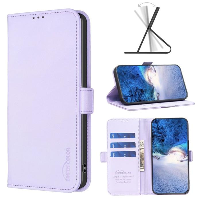 BINFEN COLOR - BINFEN Samsung Galaxy A57 Plånboksfodral Konstläder Flip - Lila