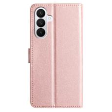 OEM - Samsung Galaxy A57 Pl&aring;nboksfodral Konstl&auml;der Magnetisk St&auml;ngning - Ros&eacute;guld