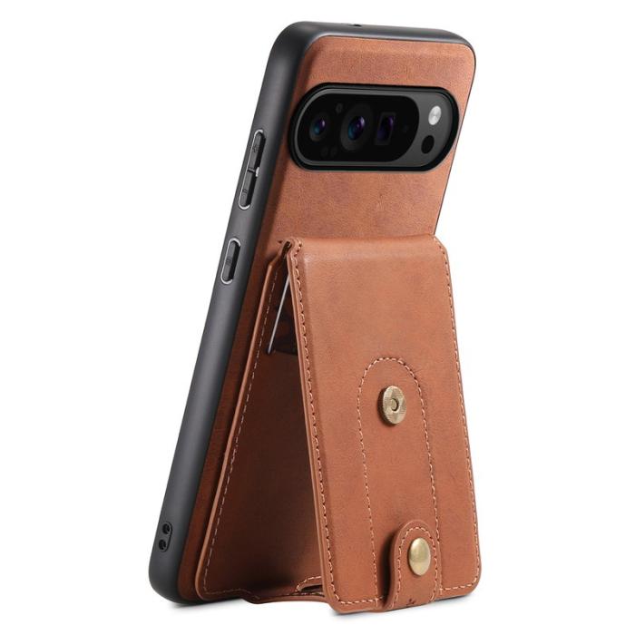 DENIOR - DENIOR D14 Google Pixel 9 Pro Magnetfodral 2 i 1 PC+TPU - Brun
