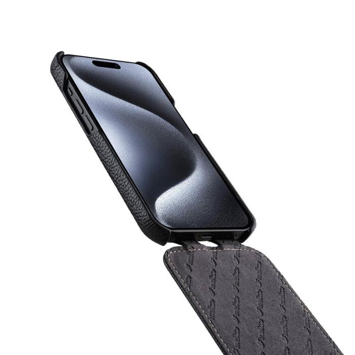 Melkco - MELKCO Mobilskal till iPhone 15 Pro Max Äkta Läder + PC Röd