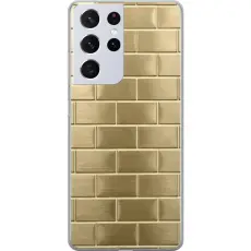 Gustaf - Mobilskal till Samsung Galaxy S21 Ultra 5G med Gyllene Murstenar