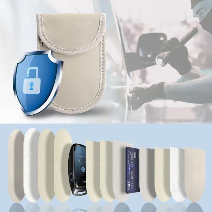 Tech-Protect - Tech-Protect Nyckellös RFID Signal Blocker Faraday Skal - Caffe Latte