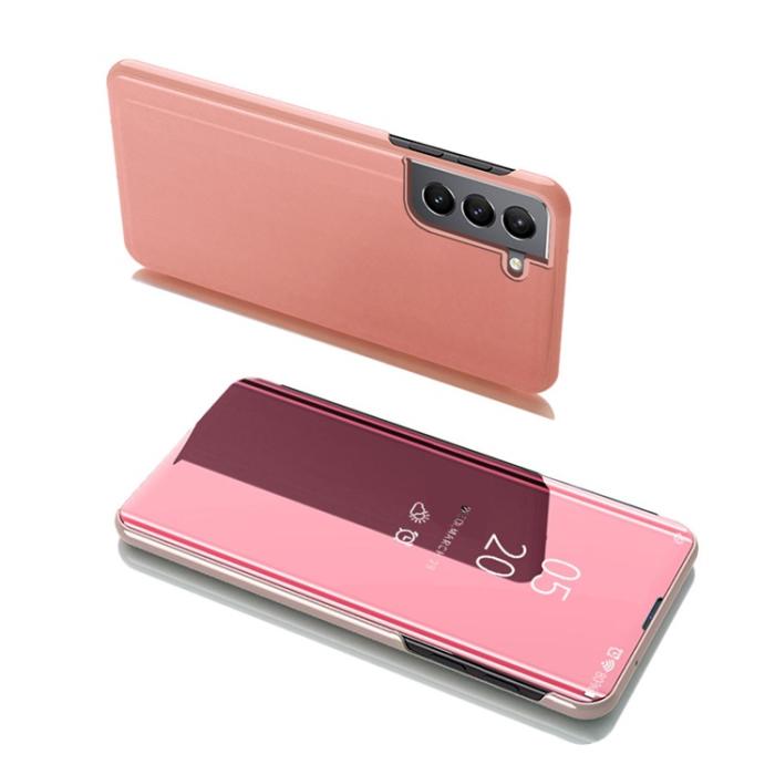 OEM - Galaxy S22 Plus Mobilfodral Clear View - Rosa