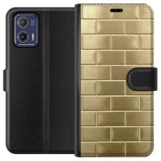 iSecrets - Pl&aring;nboksfodral till Motorola Moto G73 med Gyllene Murstenar
