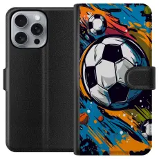 Gustaf - Pl&aring;nboksfodral till Apple iPhone 16 Pro Max med Fotbollar