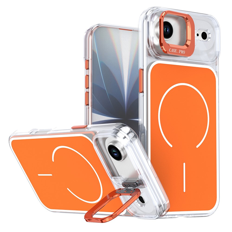 iPhone Air Mobilskal MagSafe Lens Kickstand TPU + PC - Orange (Orange) | 2353 | AlltMobil
