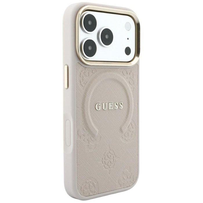 Guess - Guess Mobilskal För iPhone 18 Pro Max Magsafe Saffiano Peony - Rosa