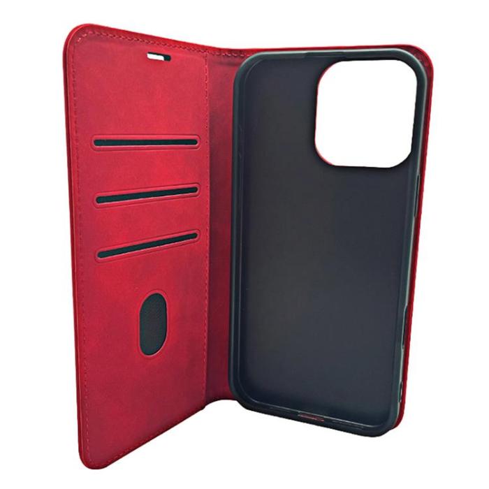 OEM - Motorola Moto E13 Plånboksfodral Smart Suede - Röd