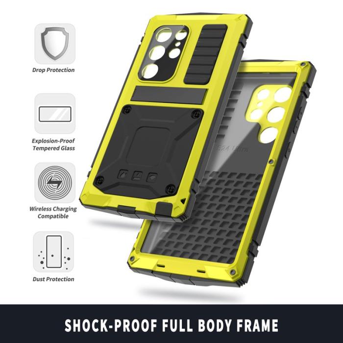 R-JUST - R-JUST Mobilskal till Galaxy S24 Ultra Full Protection Gult