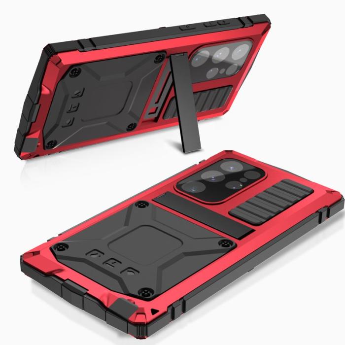 R-JUST - R-JUST Mobilskal till Galaxy S24 Ultra Full Protection Röd