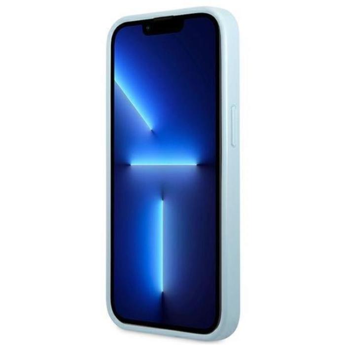 Guess - Guess iPhone 13 Mobilskal Saffiano Small Metall Logo - Blå