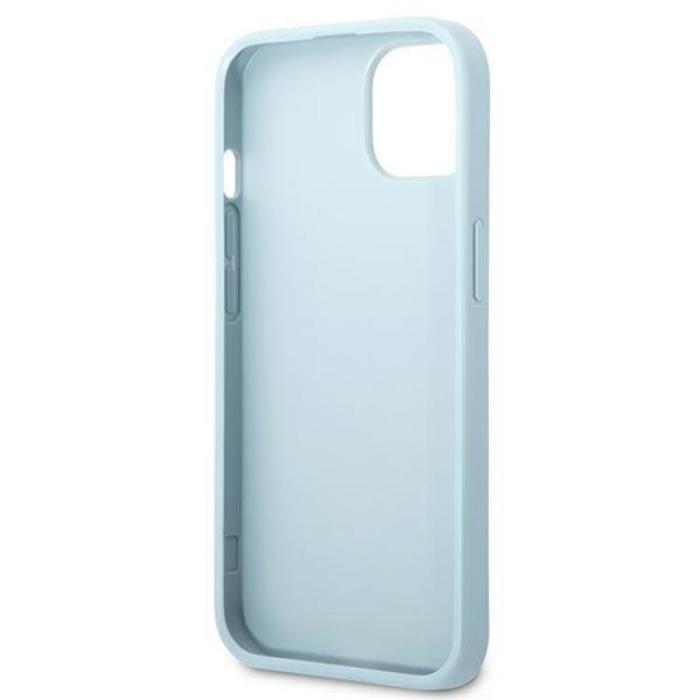 Guess - Guess iPhone 13 Mobilskal Saffiano Small Metall Logo - Blå