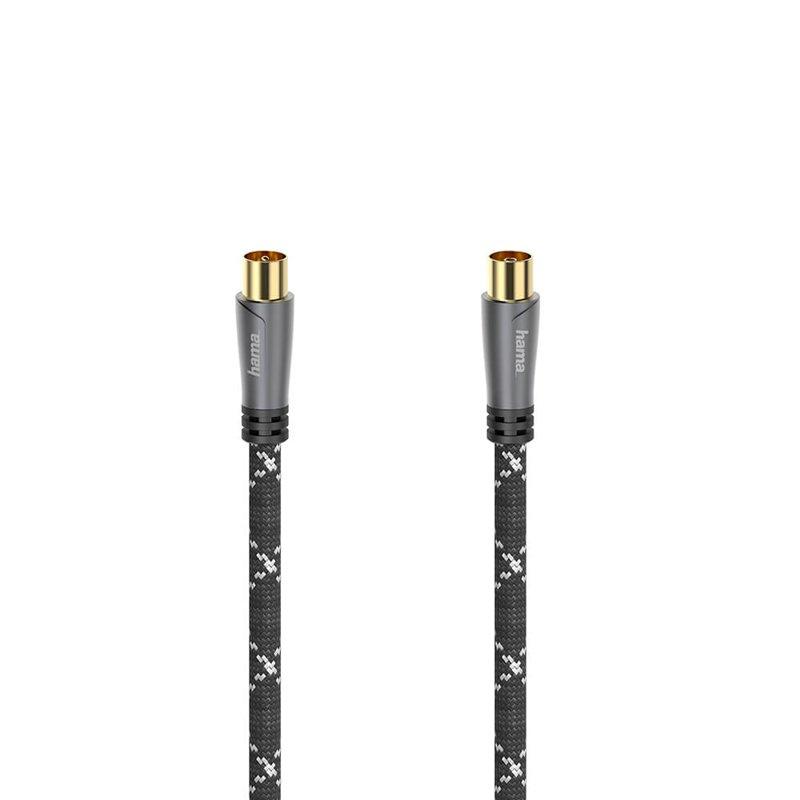 HAMA Antennkabel 120dB Svart/Grå 3.0m