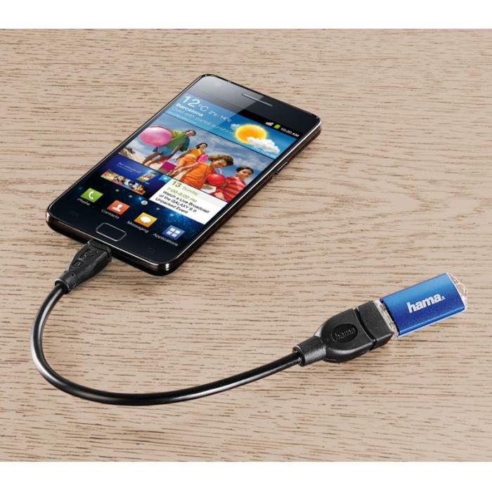 Hama - HAMA Adapter USB-Micro OTG Hona-Hane Guld Svart