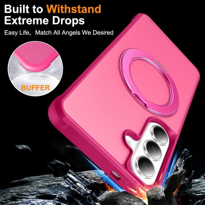OEM - Mobilskal för Samsung Galaxy S26 Plus Magnetiskt Kickstand TPU + PC - Rosa