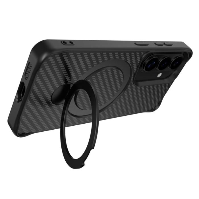 OEM - Mobilskal för Samsung Galaxy S26 Plus Magnetiskt Kickstand TPU + PC - Svart