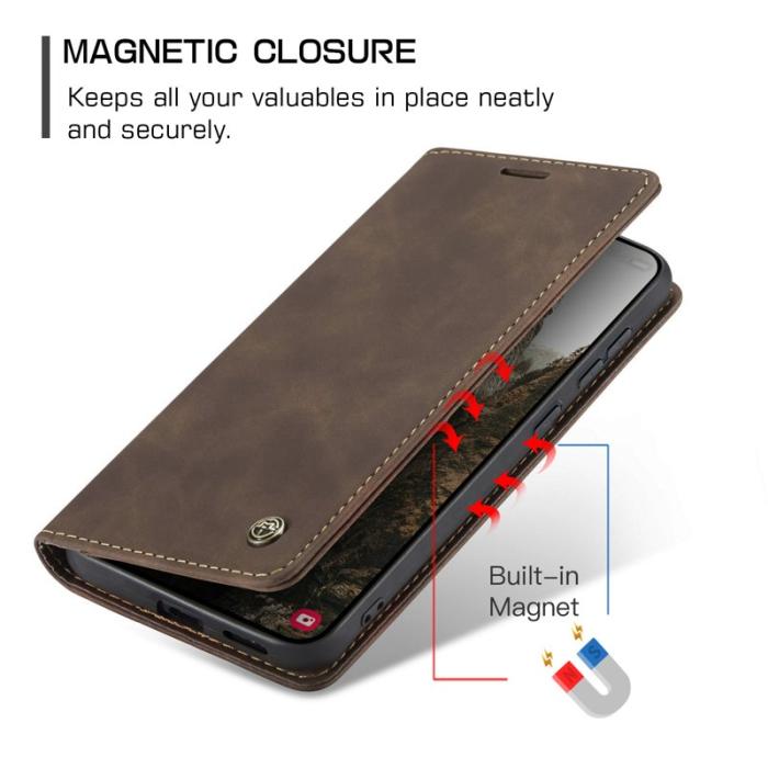 Caseme - CaseMe Plånboksfodral för Samsung Galaxy S26 Plus Konstläder Ställ - Kaffe