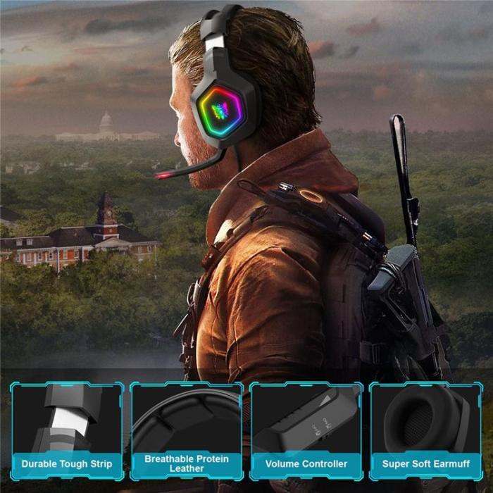 ONIKUMA - ONIKUMA Over-Ear Gaming Hörlurar Trådbundna med Mic K10 - Svart