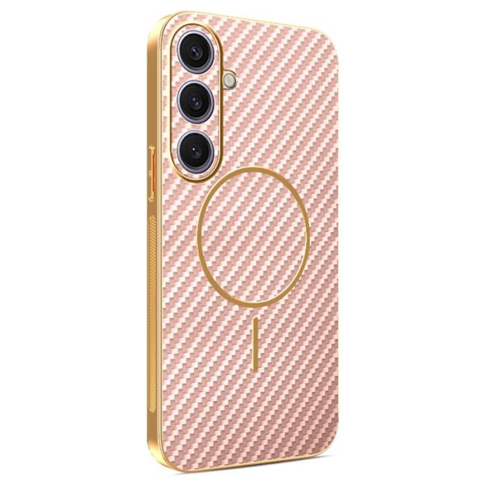 OEM - Mobilskal för Samsung Galaxy S26 Plus TPU Kolfiber - Rosa
