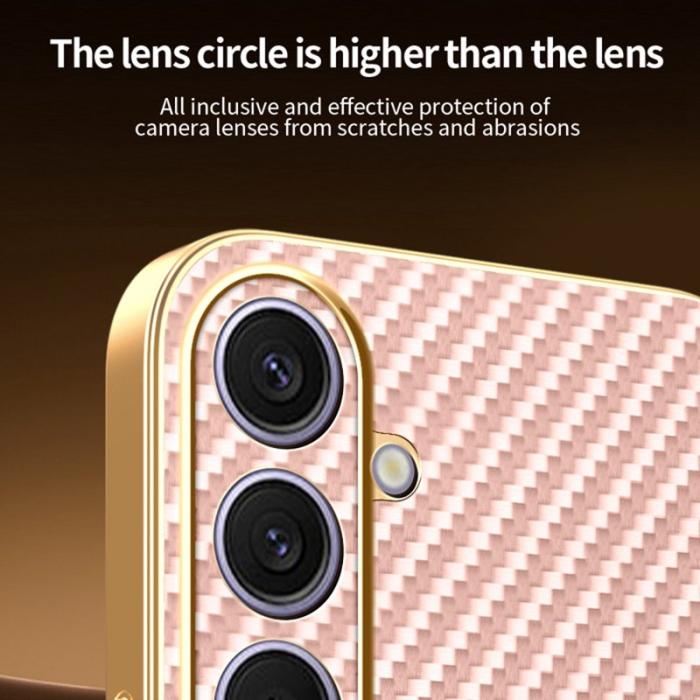 OEM - Mobilskal för Samsung Galaxy S26 Plus TPU Kolfiber - Rosa